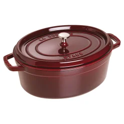 Cocotte 31 cm, oval, Grenadine-Rot, Gusseisen