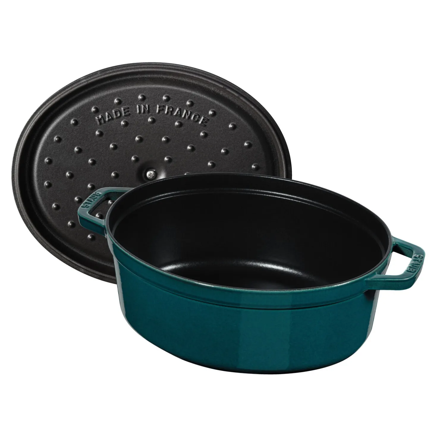 Cocotte 33 cm, oval, La-Mer, Gusseisen