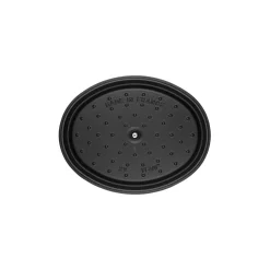 Cocotte 15 cm, oval, Schwarz, Gusseisen