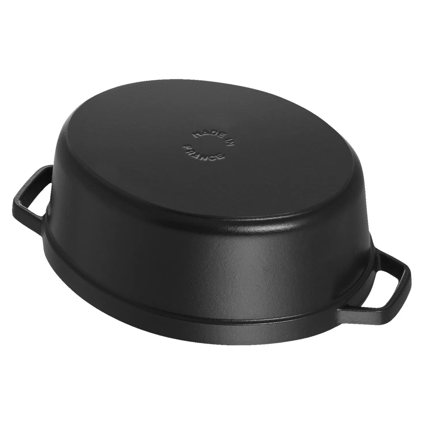 Cocotte 31 cm, oval, Schwarz, Gusseisen