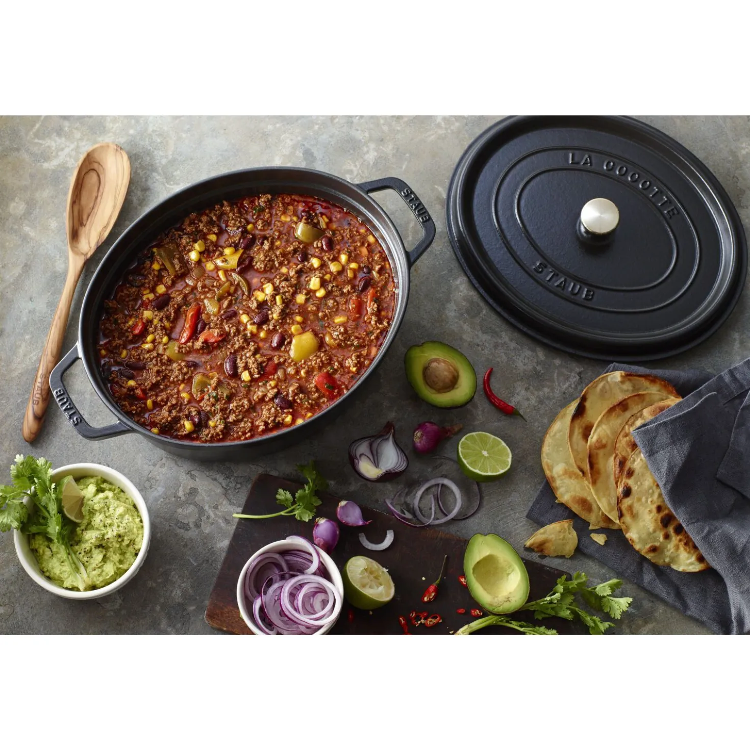 Cocotte 31 cm, oval, Schwarz, Gusseisen