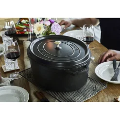 Cocotte 41 cm, oval, Schwarz, Gusseisen