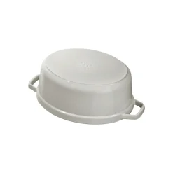 Cocotte 31 cm, oval, Weisser Trüffel, Gusseisen