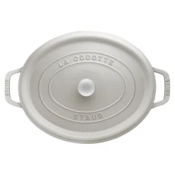 Cocotte 29 cm, oval, Weisser Trüffel, Gusseisen