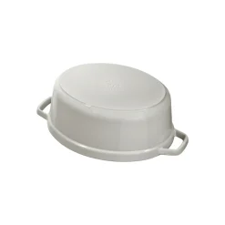 Cocotte 29 cm, oval, Weisser Trüffel, Gusseisen