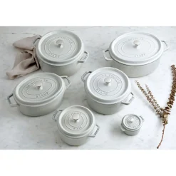 Cocotte 29 cm, oval, Weisser Trüffel, Gusseisen