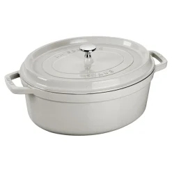 Cocotte 27 cm, oval, Weisser Trüffel, Gusseisen