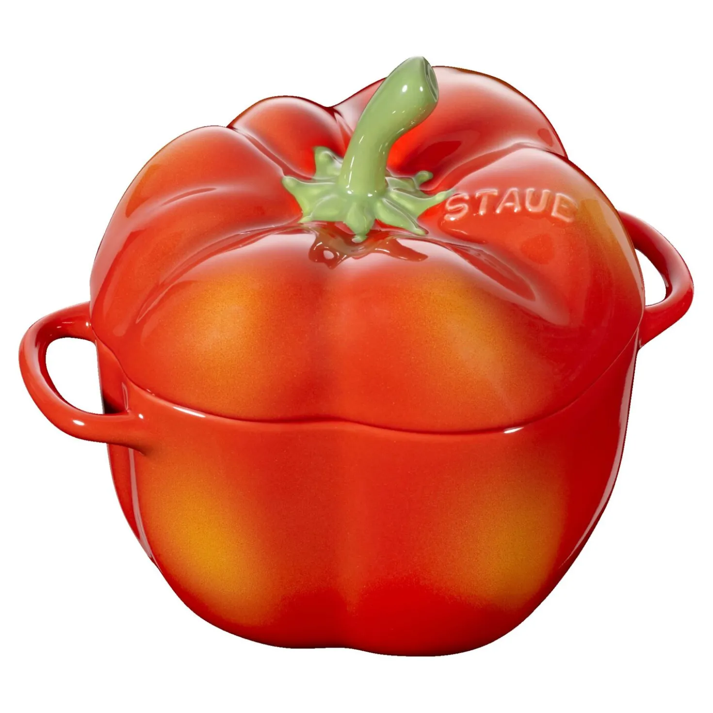 Cocotte 11 cm, Paprika, Orange-Rot, Keramik
