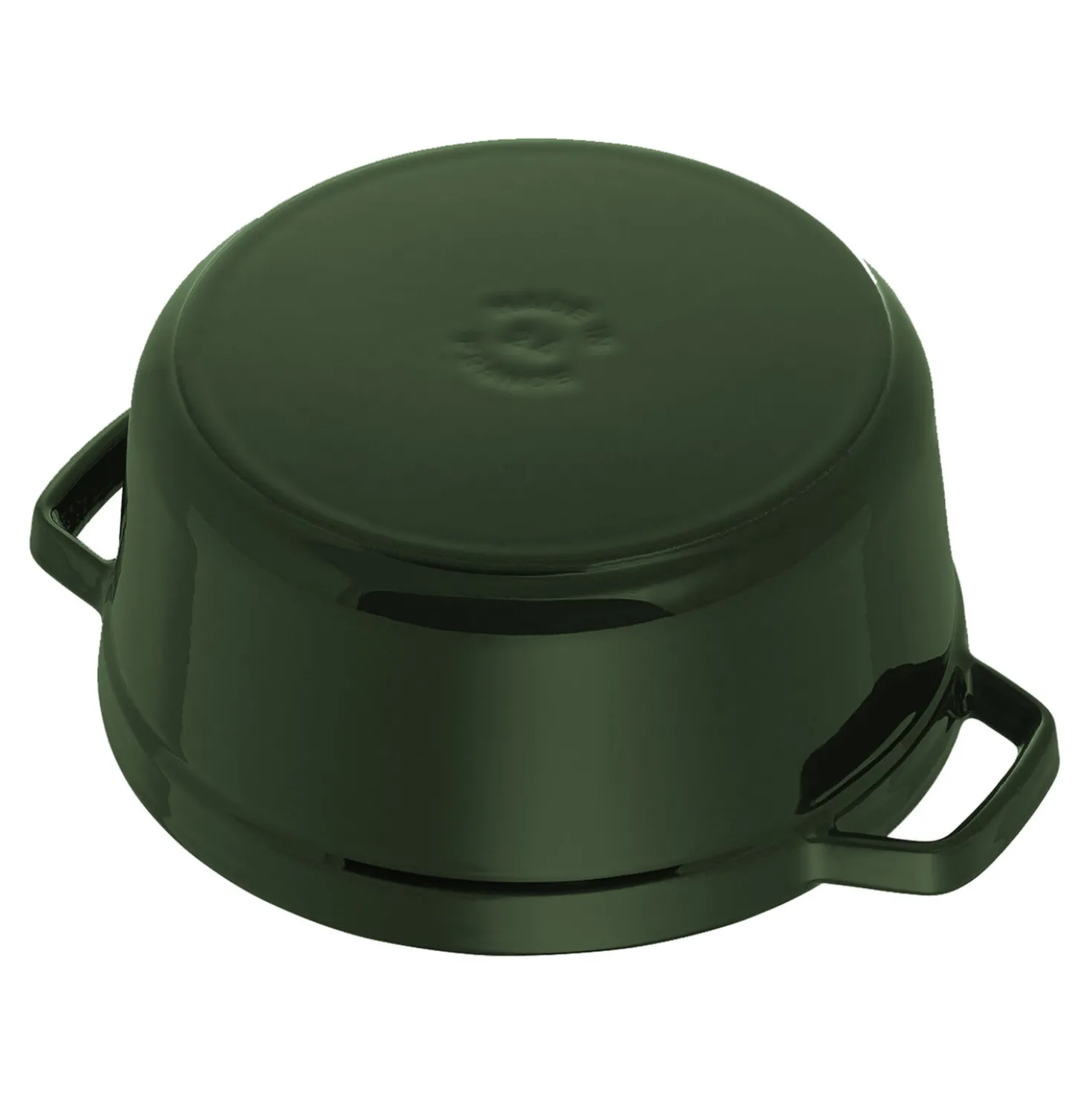 Cocotte 22 cm, rund, Basilikum-Grün, Gusseisen