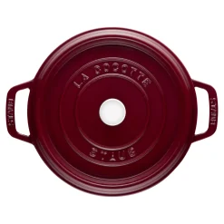 Cocotte 24 cm, rund, Bordeaux, Gusseisen