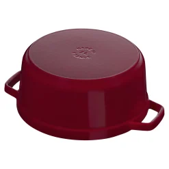 Cocotte 24 cm, rund, Bordeaux, Gusseisen