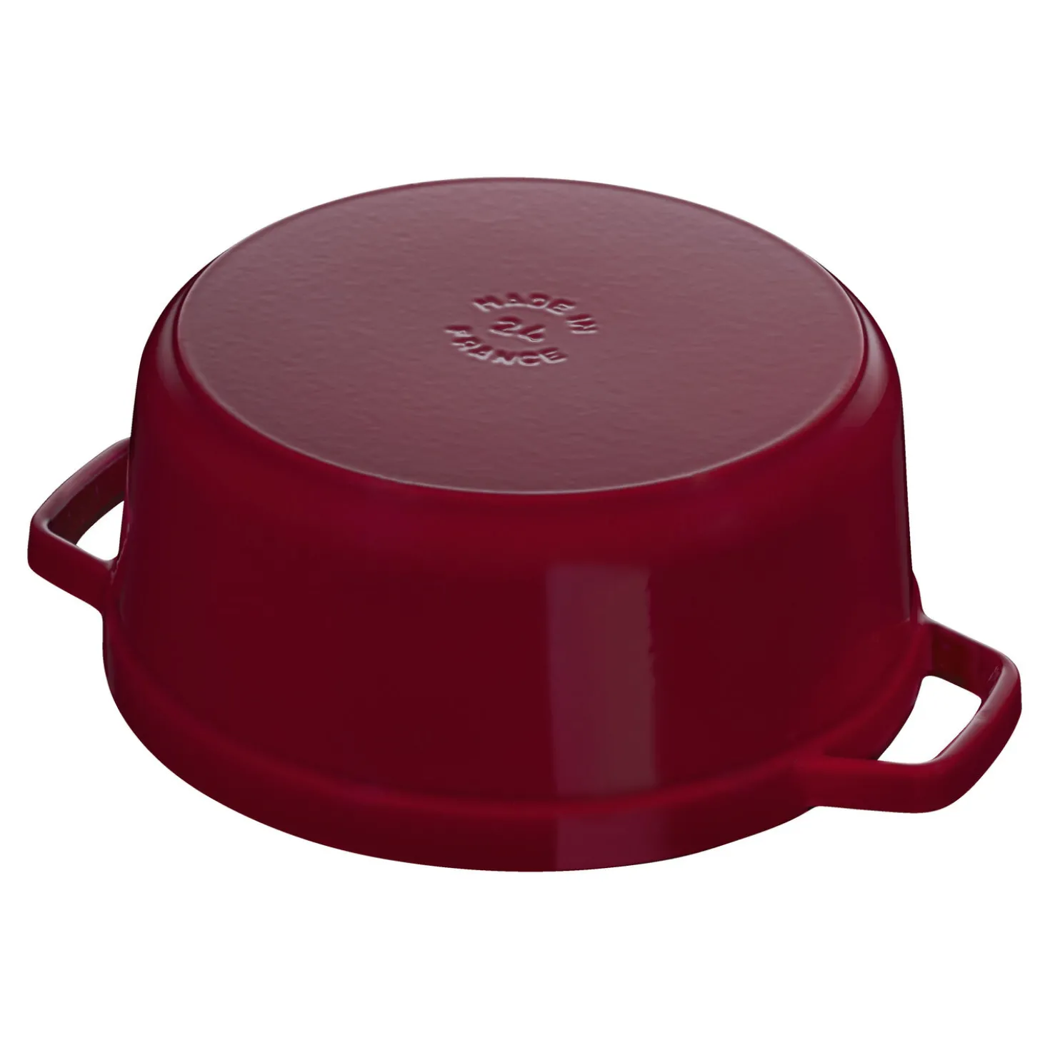 Cocotte 24 cm, rund, Bordeaux, Gusseisen