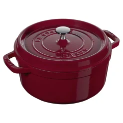 Cocotte 26 cm, rund, Bordeaux, Gusseisen