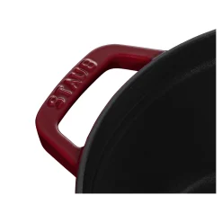 Cocotte 26 cm, rund, Bordeaux, Gusseisen