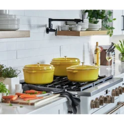 Cocotte 28 cm, rund, Citron, Gusseisen