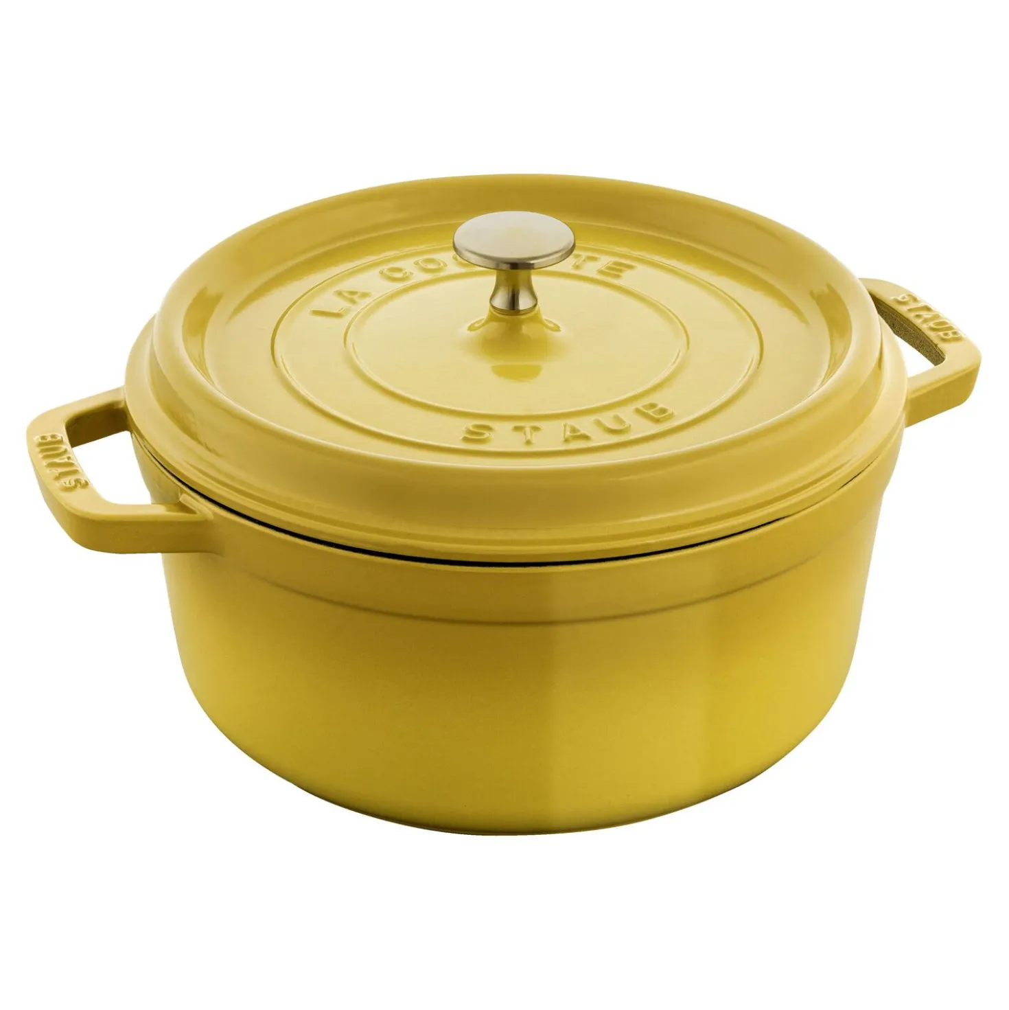 Cocotte 24 cm, rund, Citron, Gusseisen