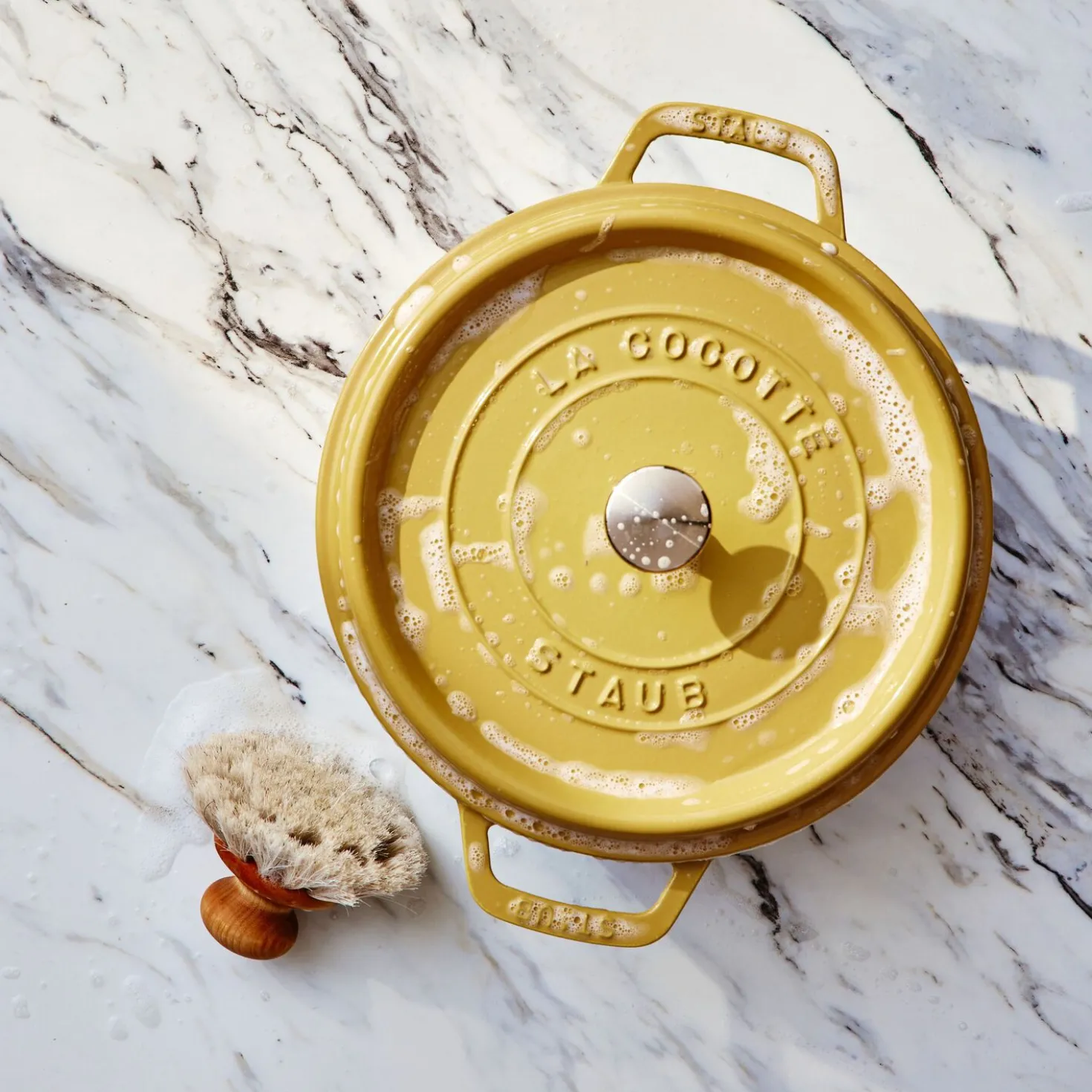 Cocotte 24 cm, rund, Citron, Gusseisen