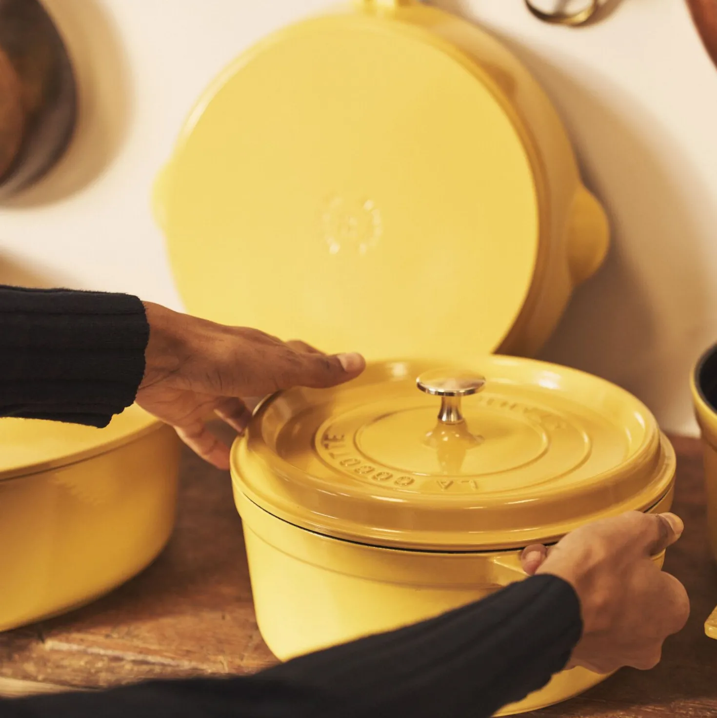 Cocotte 24 cm, rund, Citron, Gusseisen