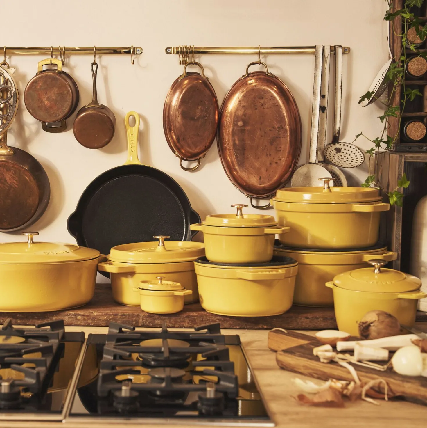 Cocotte 24 cm, rund, Citron, Gusseisen