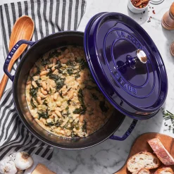 Cocotte 26 cm, rund, Dunkelblau, Gusseisen