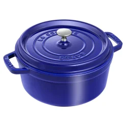 Cocotte 24 cm, rund, Dunkelblau, Gusseisen