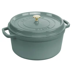 Cocotte 28 cm, rund, Eukalyptus, Gusseisen