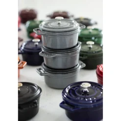 Cocotte 12 cm, rund, Graphit-Grau, Gusseisen