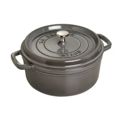 Cocotte 18 cm, rund, Graphit-Grau, Gusseisen