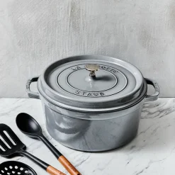 Cocotte 24 cm, rund, Graphit-Grau, Gusseisen