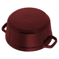 Cocotte 22 cm, rund, Grenadine-Rot, Gusseisen