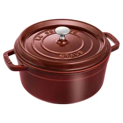 Cocotte 24 cm, rund, Grenadine-Rot, Gusseisen