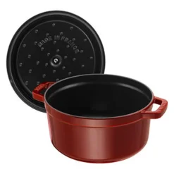 Cocotte 24 cm, rund, Grenadine-Rot, Gusseisen
