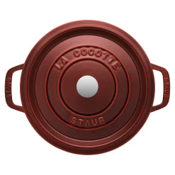Cocotte 24 cm, rund, Grenadine-Rot, Gusseisen