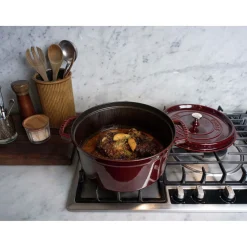 Cocotte 26 cm, rund, Grenadine-Rot, Gusseisen