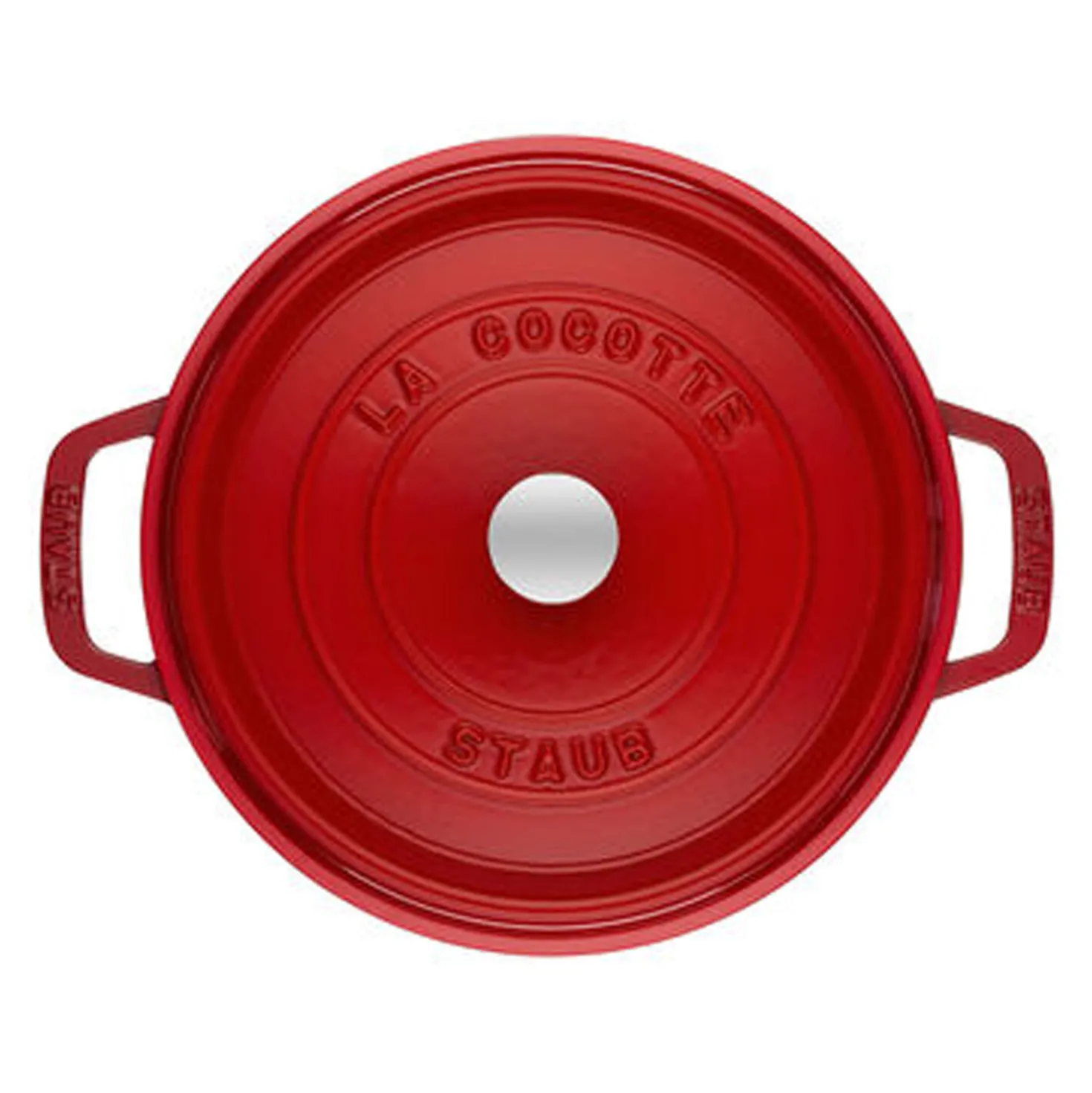 Cocotte 24 cm, rund, Kirsch-Rot, Gusseisen