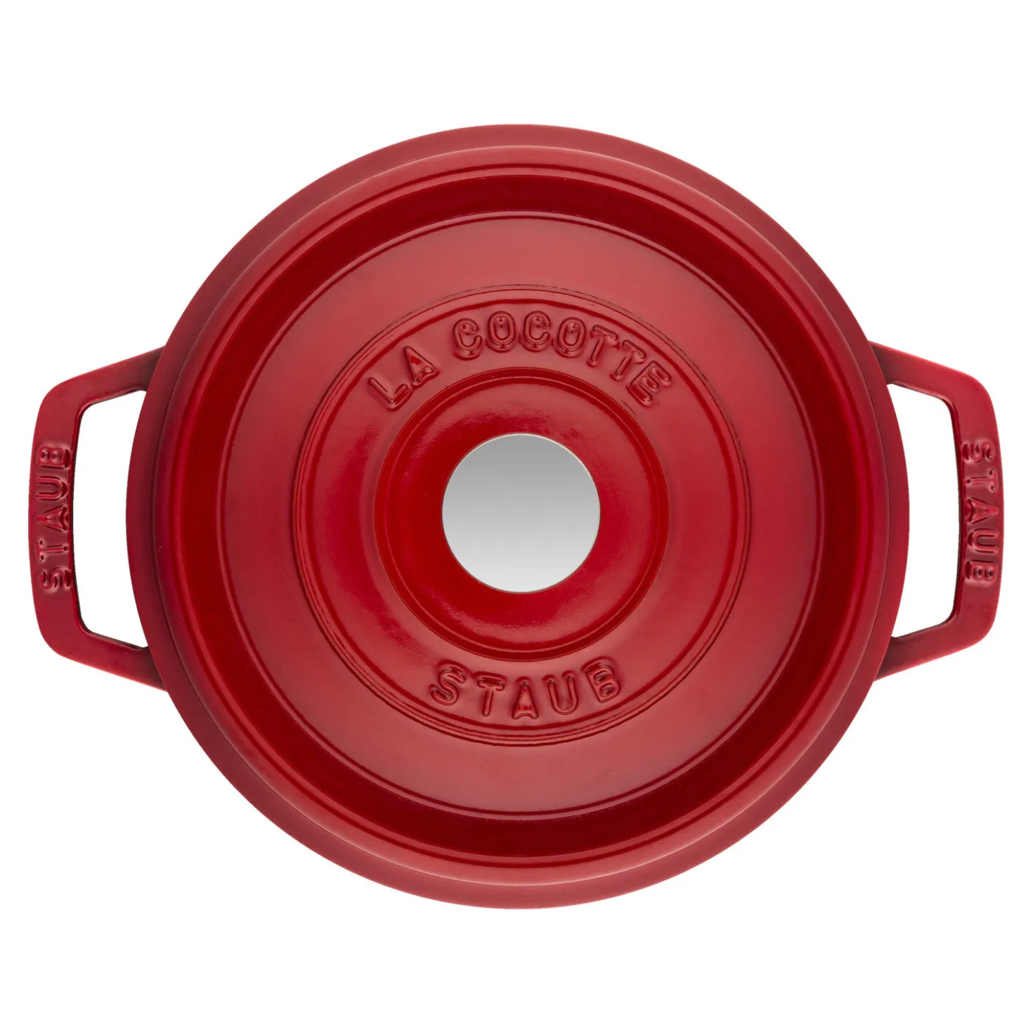 Cocotte 20 cm, rund, Kirsch-Rot, Gusseisen