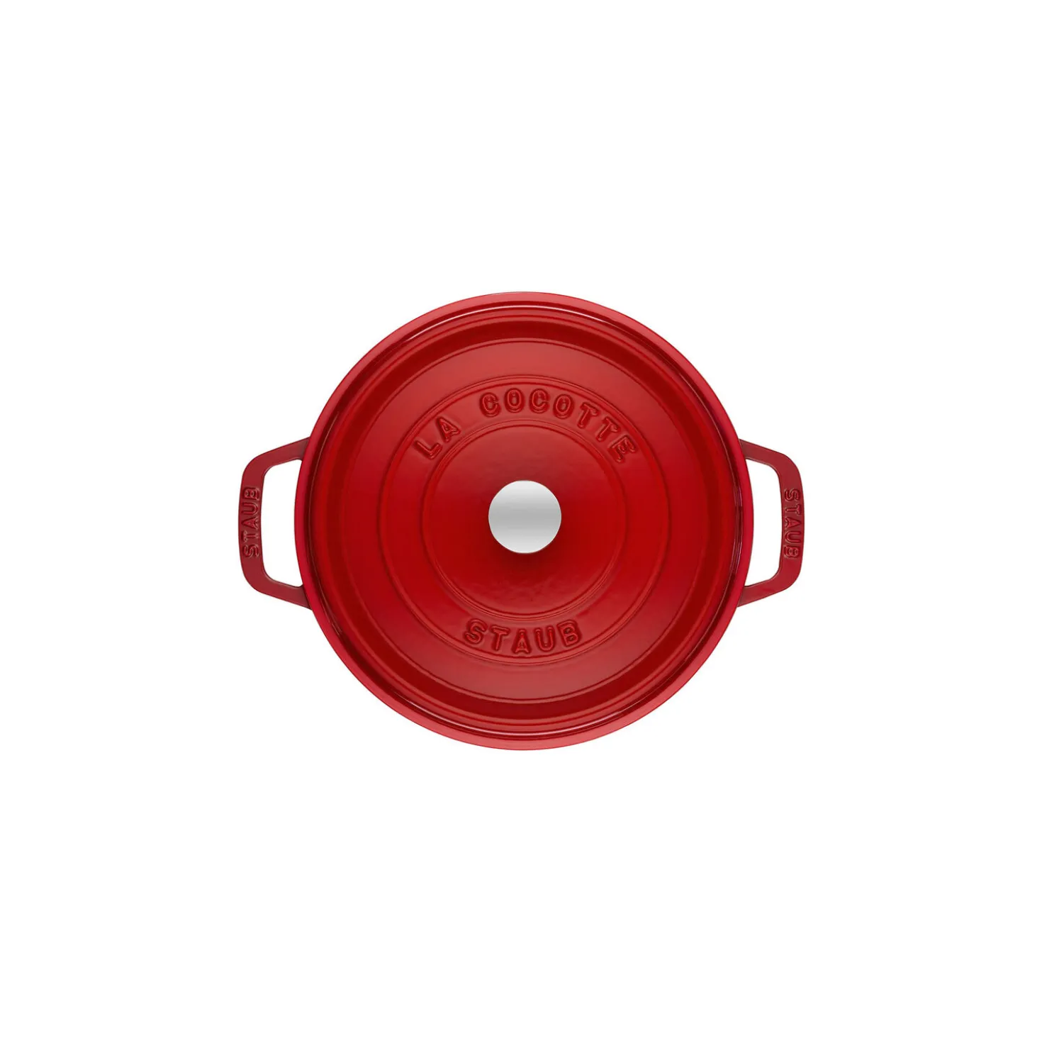 Cocotte 18 cm, rund, Kirsch-Rot, Gusseisen