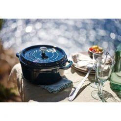 Cocotte 28 cm, rund, La-Mer, Gusseisen
