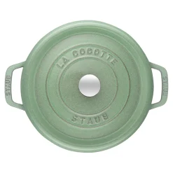 Cocotte 26 cm, rund, Salbeigrün, Gusseisen