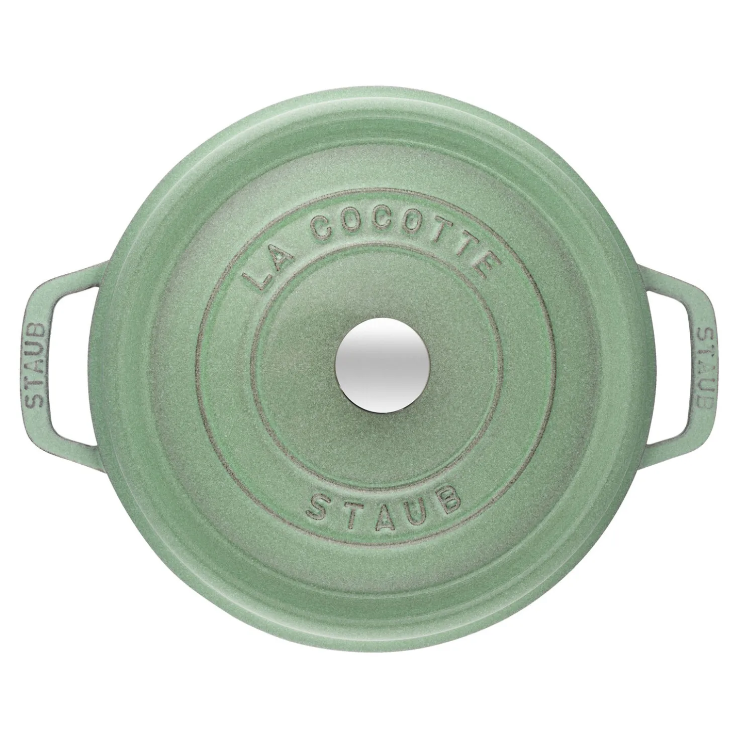 Cocotte 28 cm, rund, Salbeigrün, Gusseisen