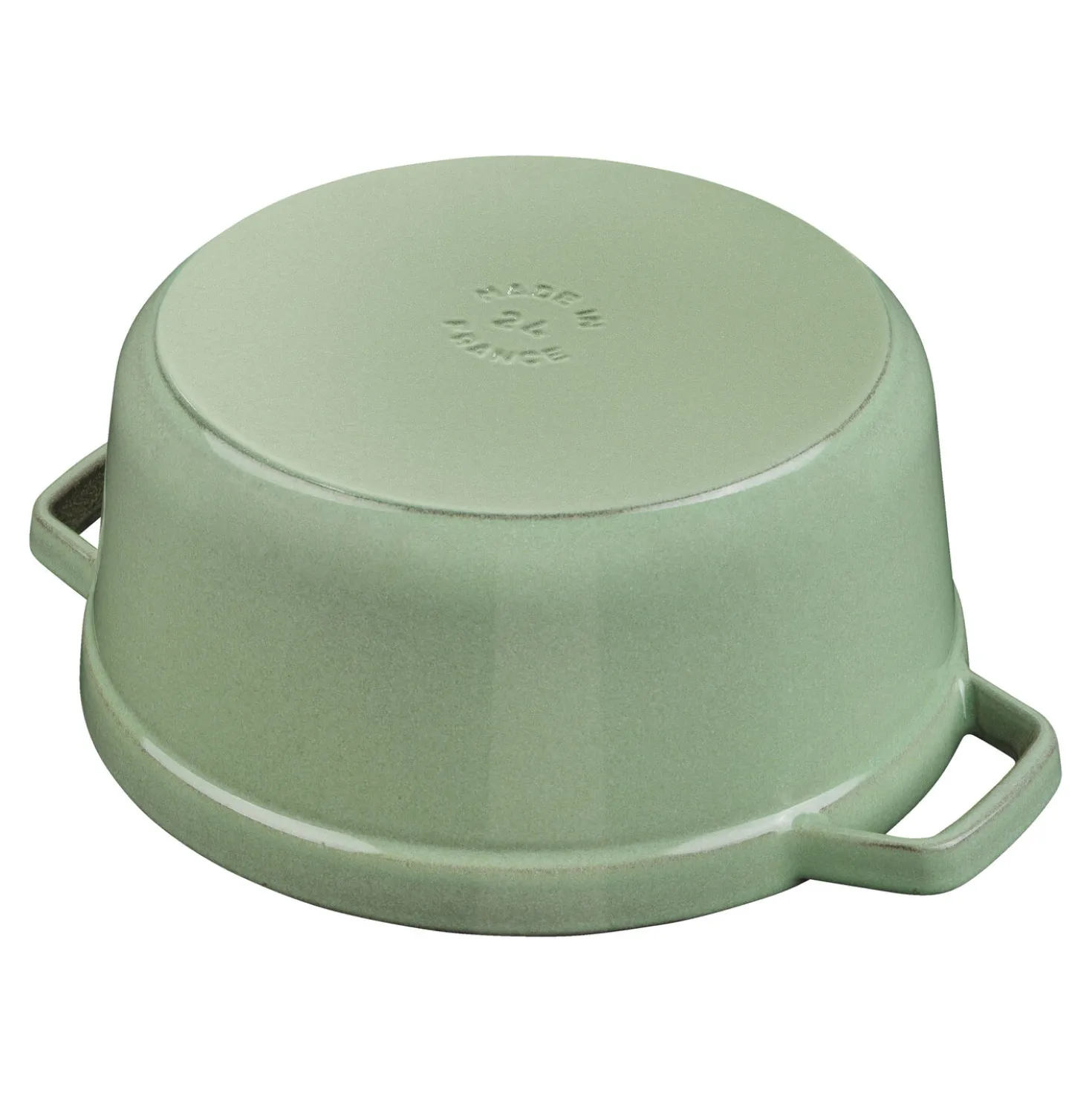 Cocotte 28 cm, rund, Salbeigrün, Gusseisen