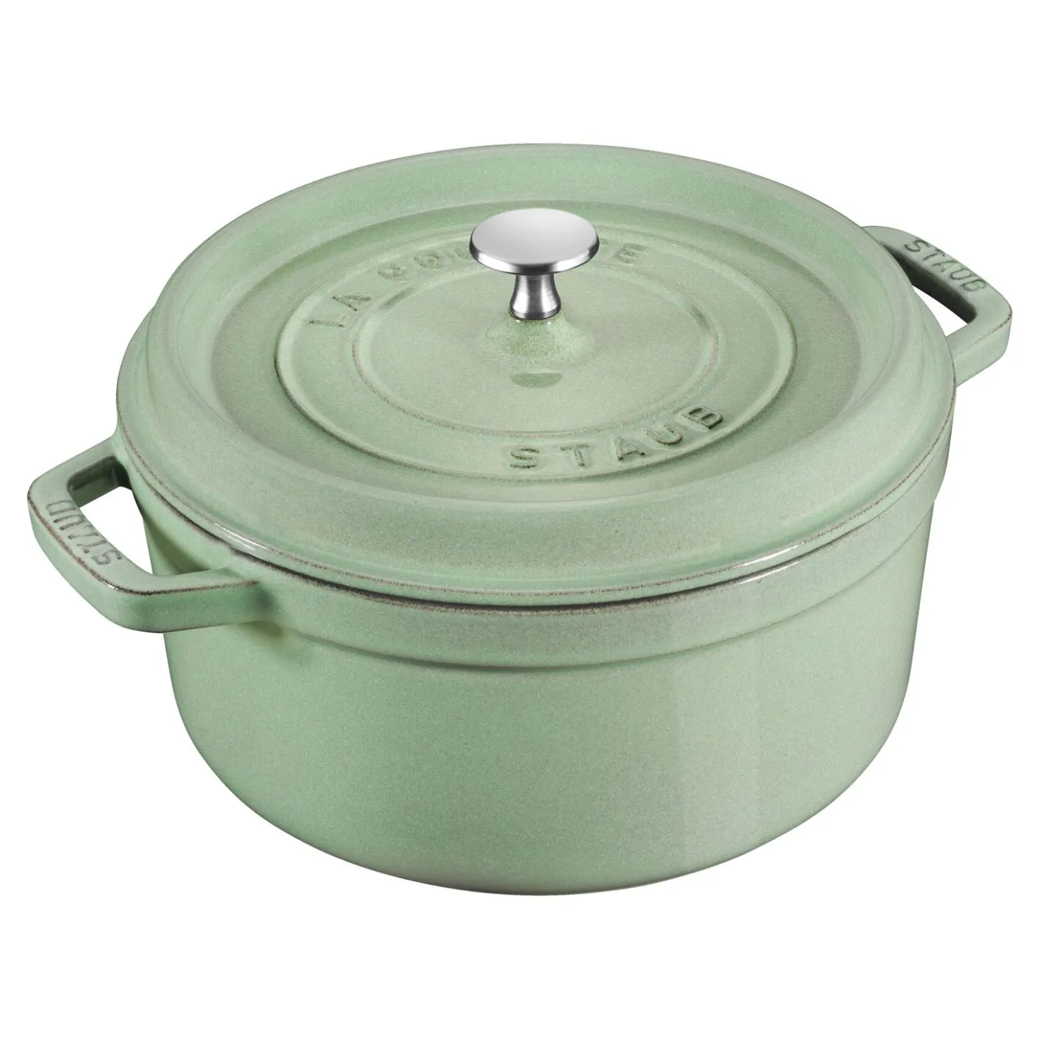 Cocotte 22 cm, rund, Salbeigrün, Gusseisen