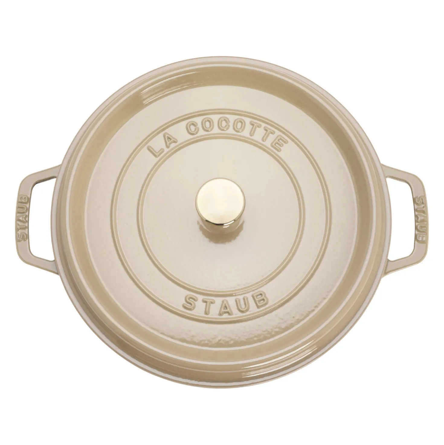 Cocotte 22 cm, rund, Sesam, Gusseisen