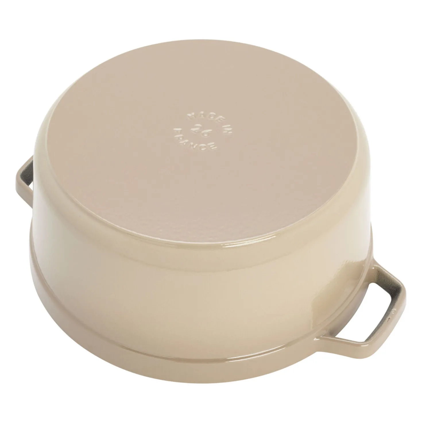 Cocotte 22 cm, rund, Sesam, Gusseisen