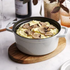 Cocotte 24 cm, rund, Weisser Trüffel, Gusseisen