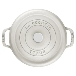 Cocotte 20 cm, rund, Weisser Trüffel, Gusseisen