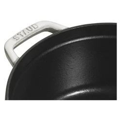 Cocotte 28 cm, rund, Weisser Trüffel, Gusseisen