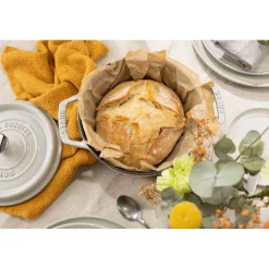 Cocotte 26 cm, rund, Weisser Trüffel, Gusseisen