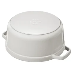 Cocotte 18 cm, rund, Weisser Trüffel, Gusseisen