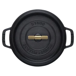 Cocotte Buster+Punch 24 cm, rund, Schwarz, Gusseisen